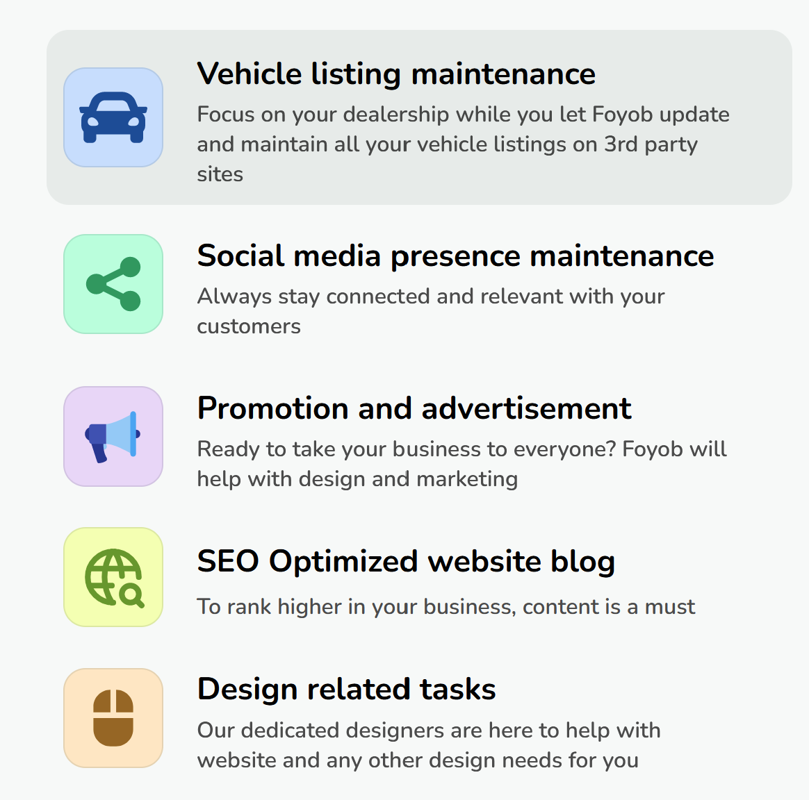 Foyob: The Ultimate Car Dealership Website Solution